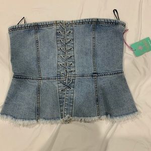Denim tub top